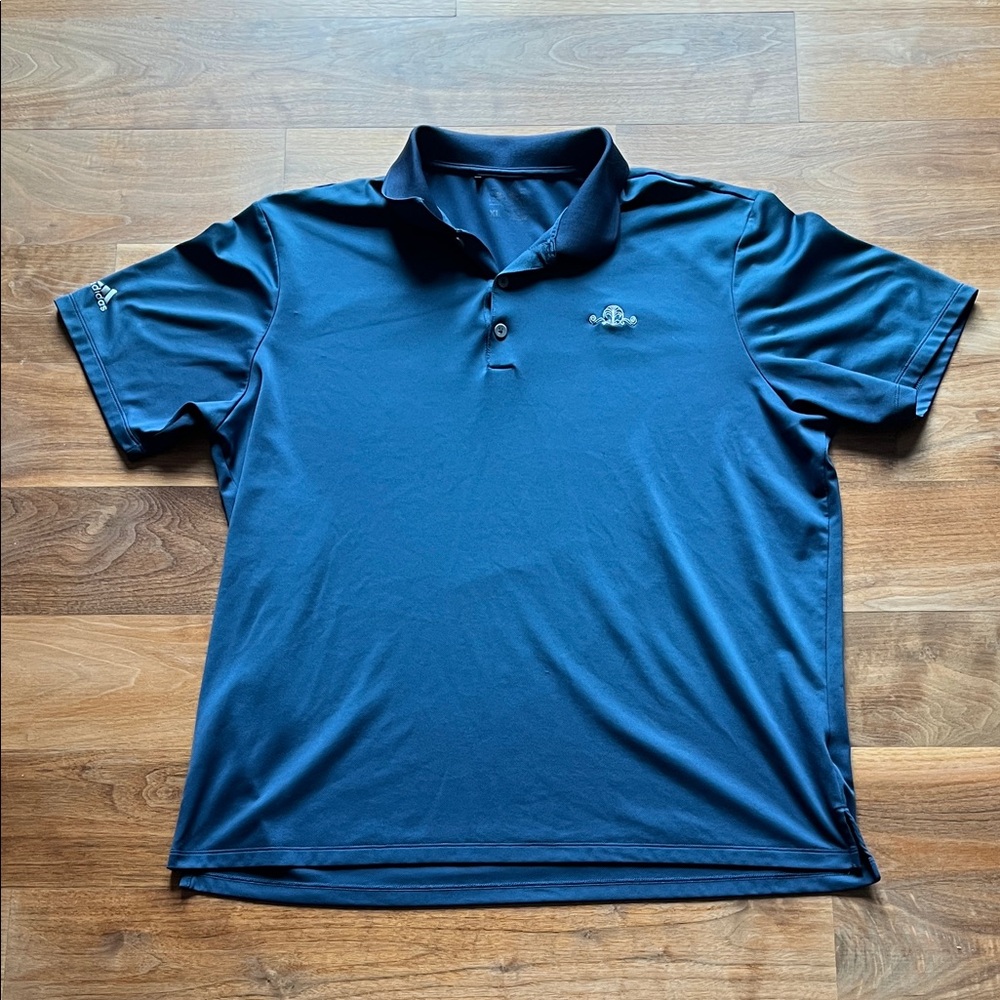 Adida’s Dark Blue Polo Golf Shirt - Dry Fit